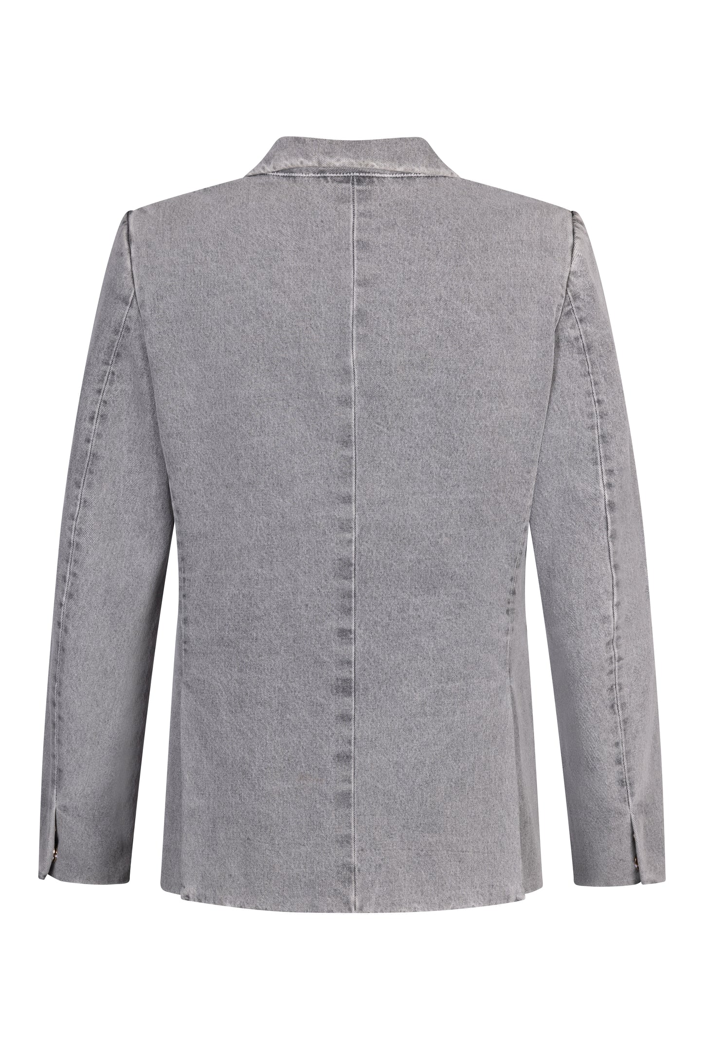 Aging Denim Double Breasted Tailored Jacket