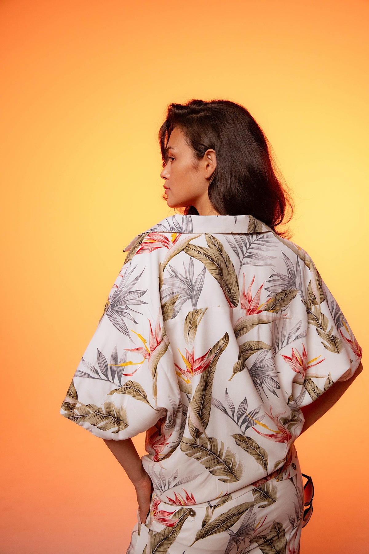 Classic Print Kimono Shirt - Botanical