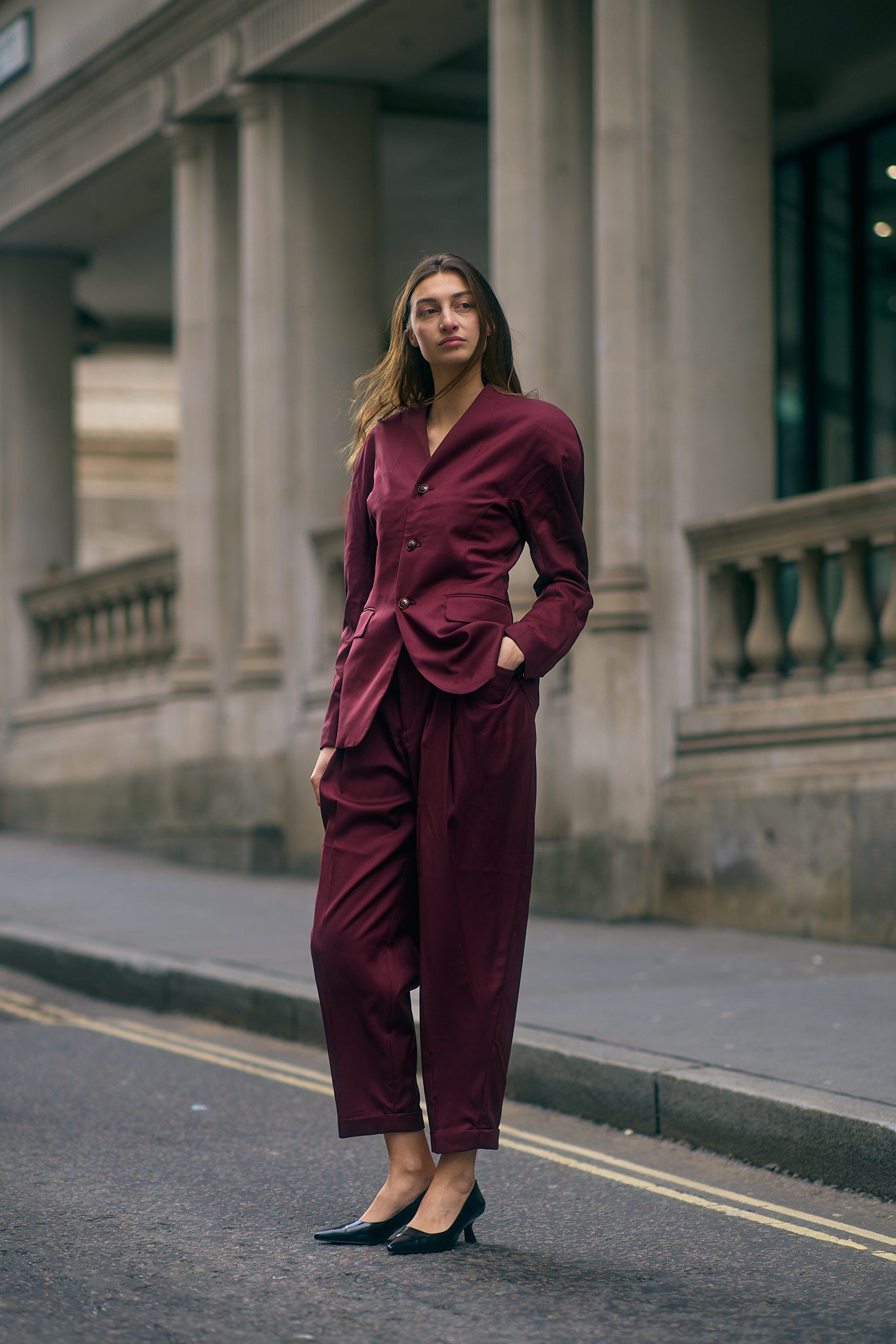 Classic Single Breasted Tailored Jacket "Power Suits"