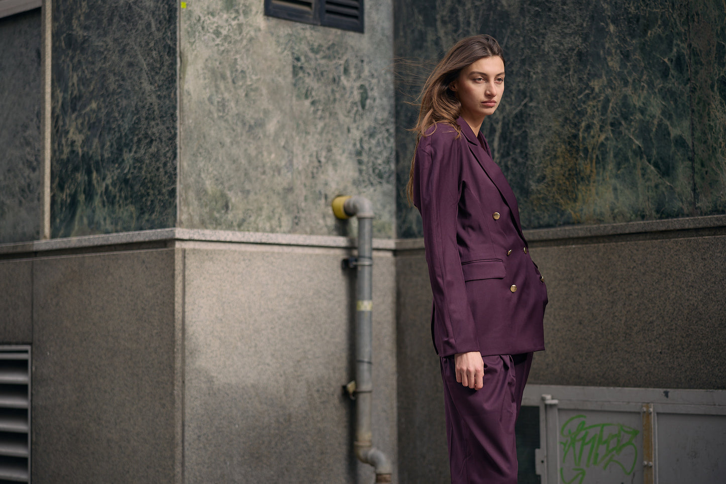 Classic Double Breased Tailored Jacket "Power Suits"
