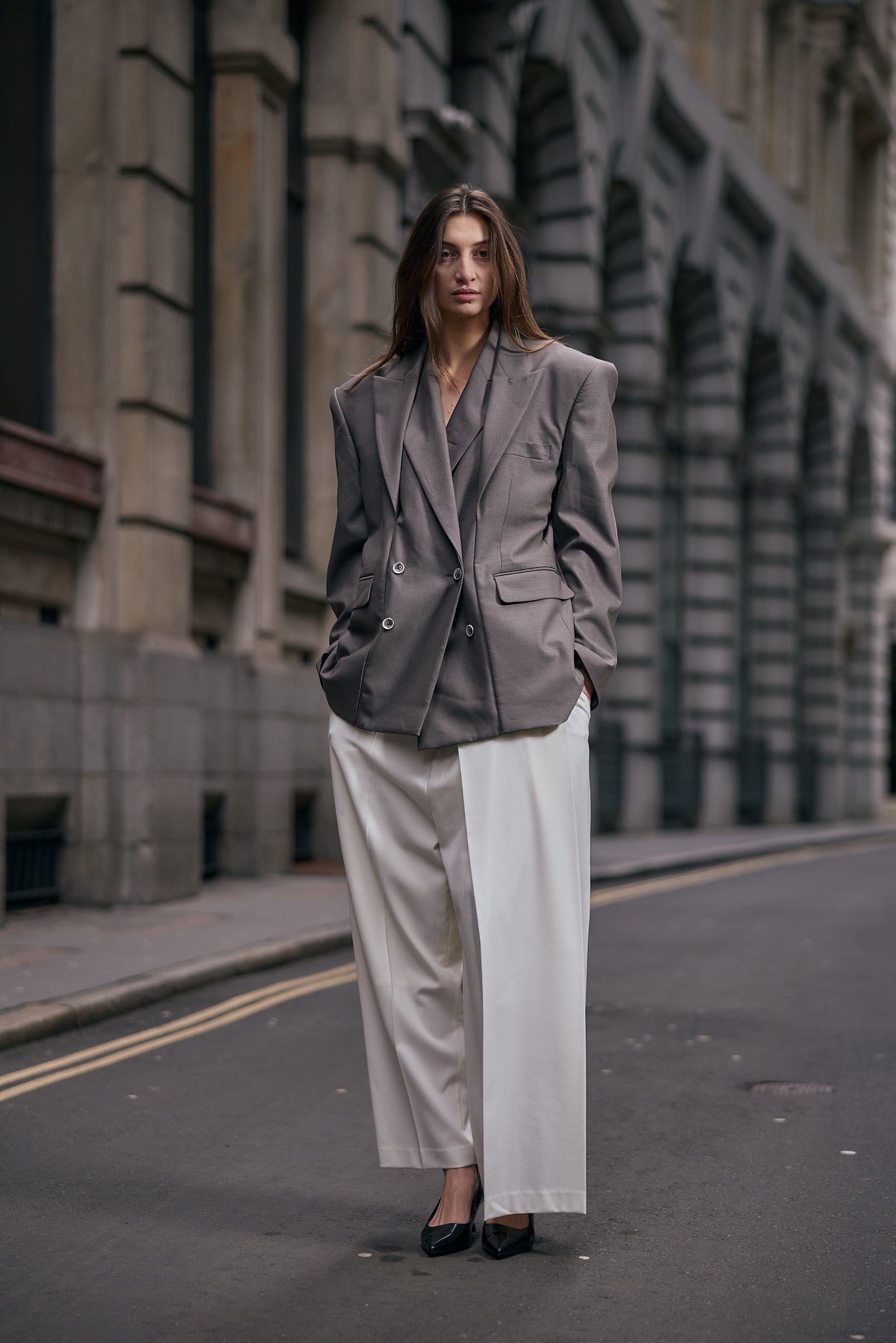 Classic Double Breasted Tailored Jacket "Montana's Brown"