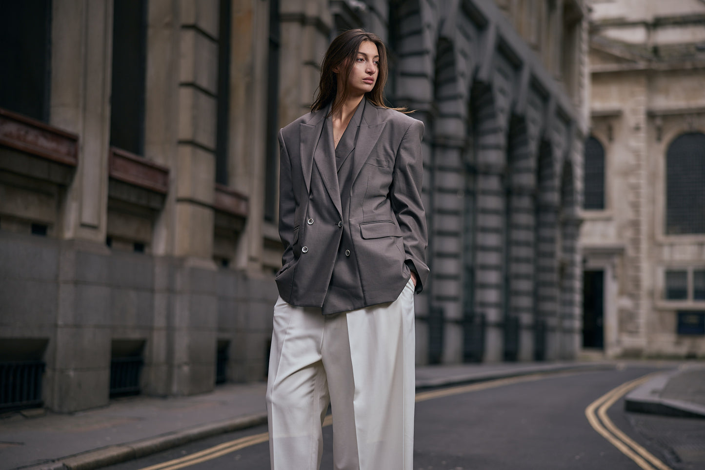 Classic Double Breasted Tailored Jacket "Montana's Brown"