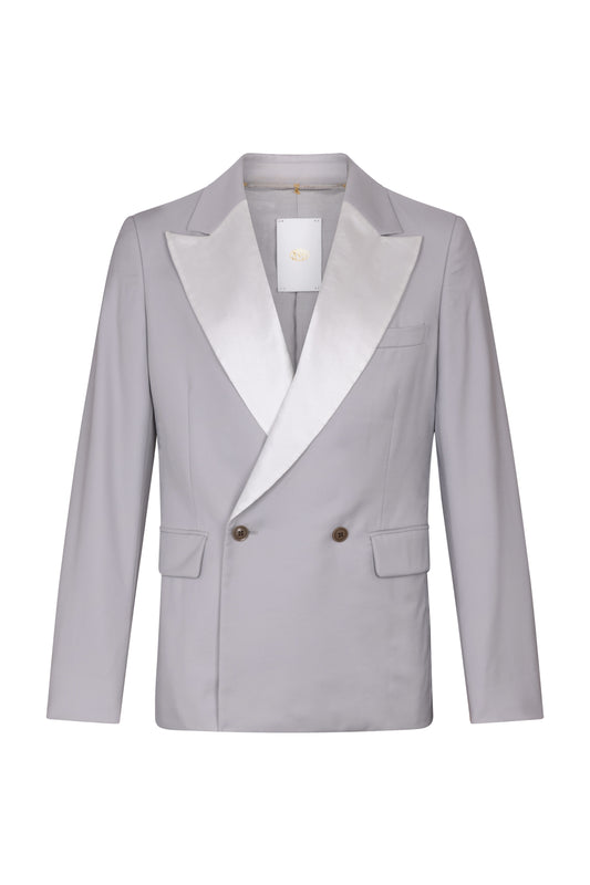 Classic Double Breasted Tailored Jacket "Montana's Gray"