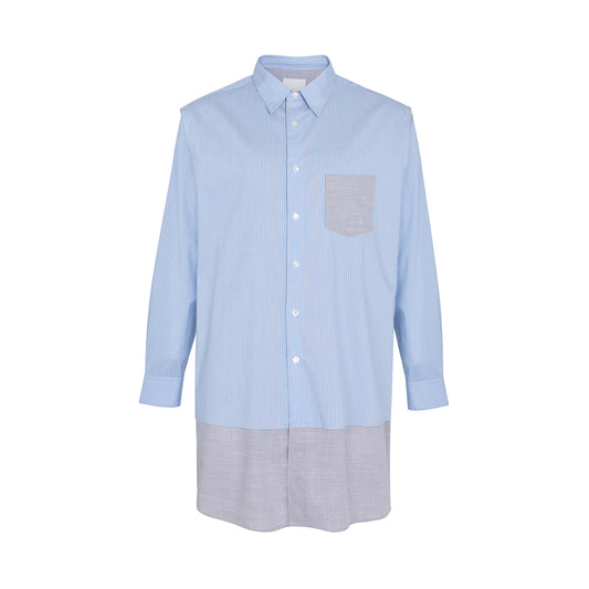 Double Long Shirt (Blue Stripe)