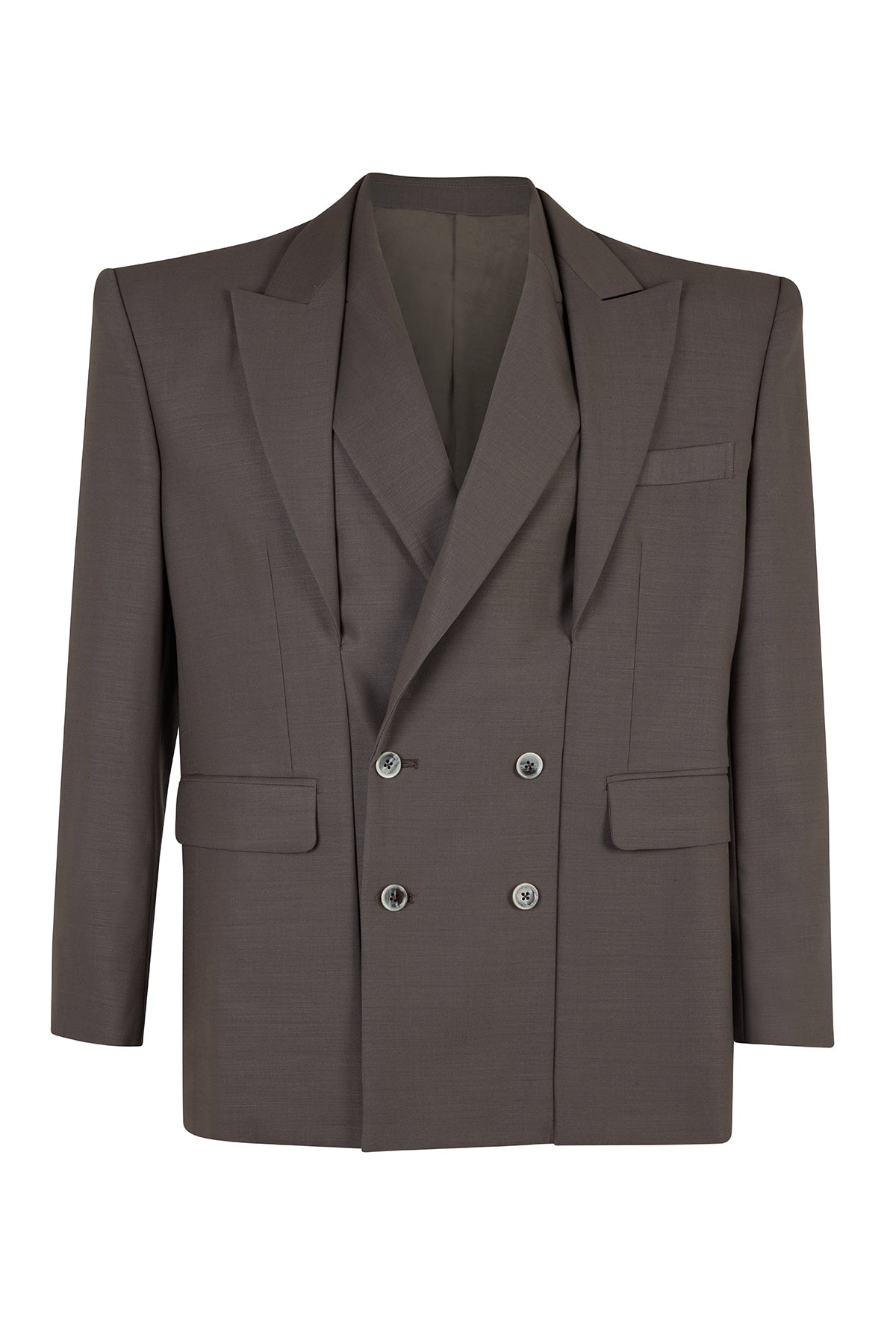 Classic Double Breasted Tailored Jacket "Montana's Brown"
