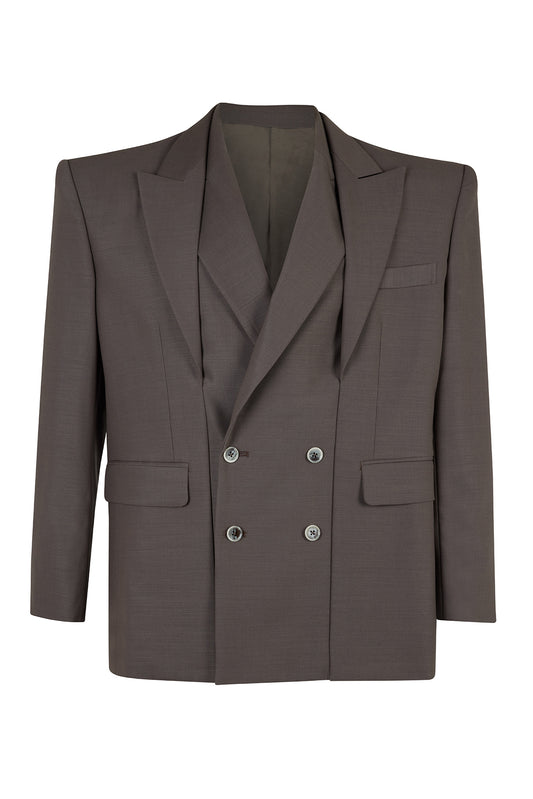 Classic Double Breasted Tailored Jacket "Montana's Brown"