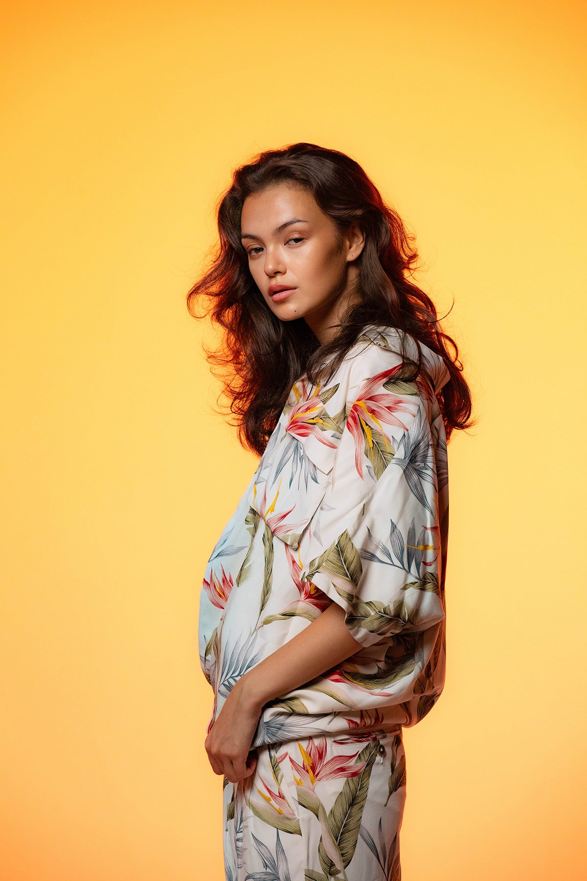 Classic Print Kimono Shirt - Botanical